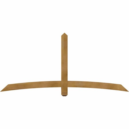 Ekena Millwork Bellingham Rough Sawn Timber Gable Bracket, Western Red Cedar, 84"W x 38"H x 4"D x 4"F, 11/12 Pitch GBW084X38X0404BEL00RWR